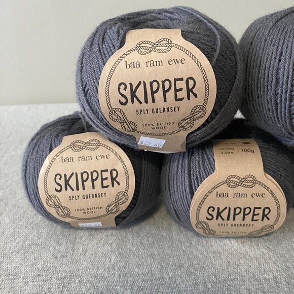 NWT Baa Ram Ewe Skipper 5ply Guernsey Colour Rockall Grey Lot of 5 - Picture 2 of 16